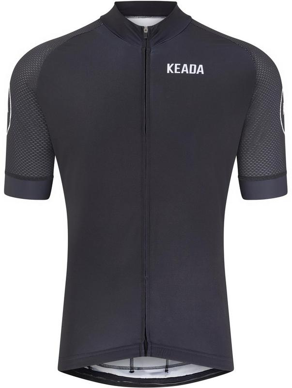 Halfords Keada Sports Men's Essential Short Sleeved Cycling Jersey, Black - Medium | Extra 8% off for BC Members