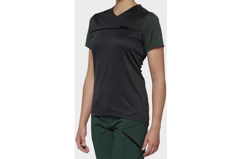 100% RIDECAMP Womens Short Sleeve Jersey Black/Grey - L 100% RIDECAMP Womens Short Sleeve Jersey Black/Grey - L