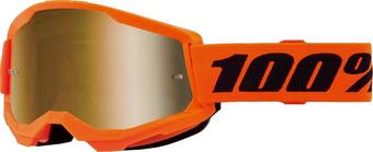 100% Strata 2 Goggles - Orange, Gold Mirror Lens