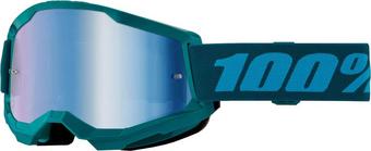 100% Strata 2 Goggles - Stone, Blue Mirror Lens