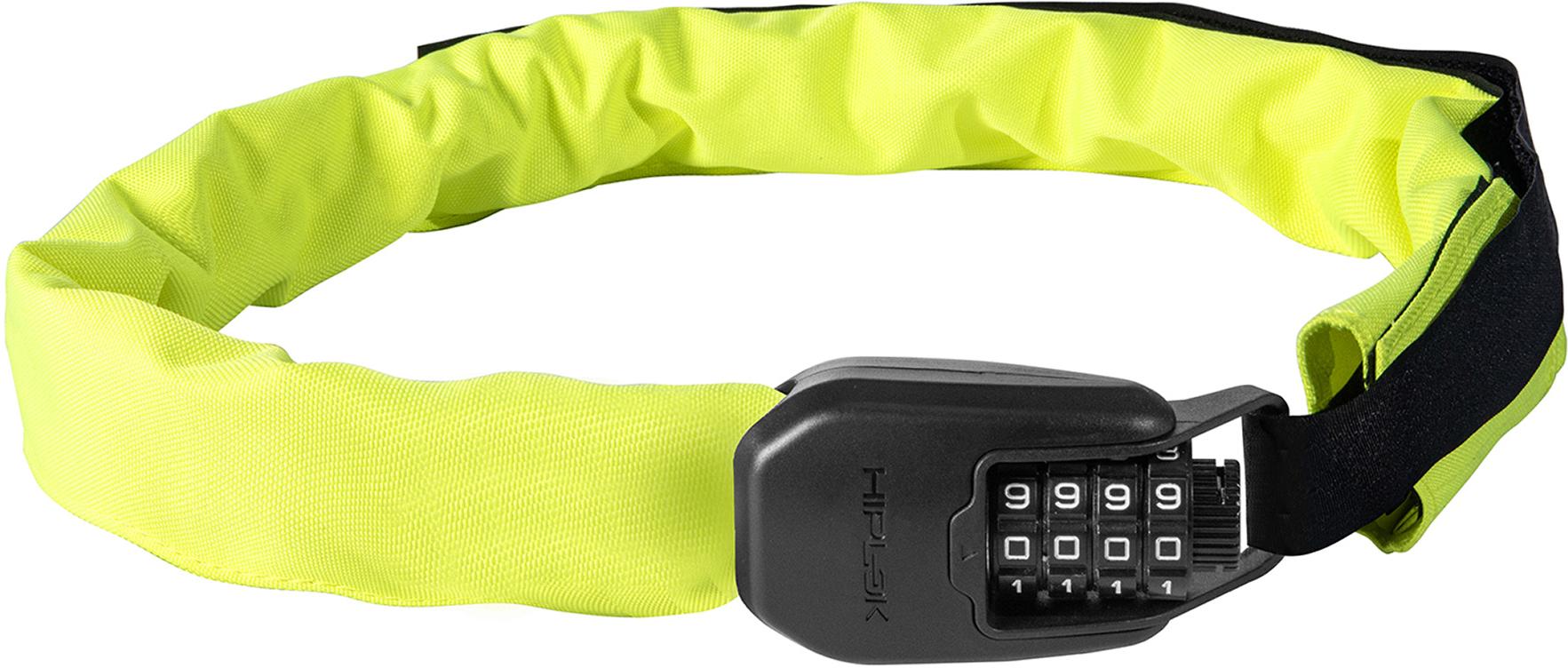 Halfords Hiplok Spin Chain Lock - Neon Yellow | Pricematch, Extra 8% off for BC Members, Free Bike Health Check, Cycle2Work Scheme & 0% APR Finance.
