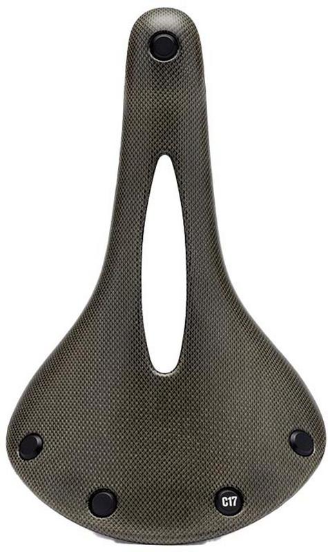Halfords Brooks Cambium C17 Carved Saddle, Mud Green | Extra 8% off for BC Members