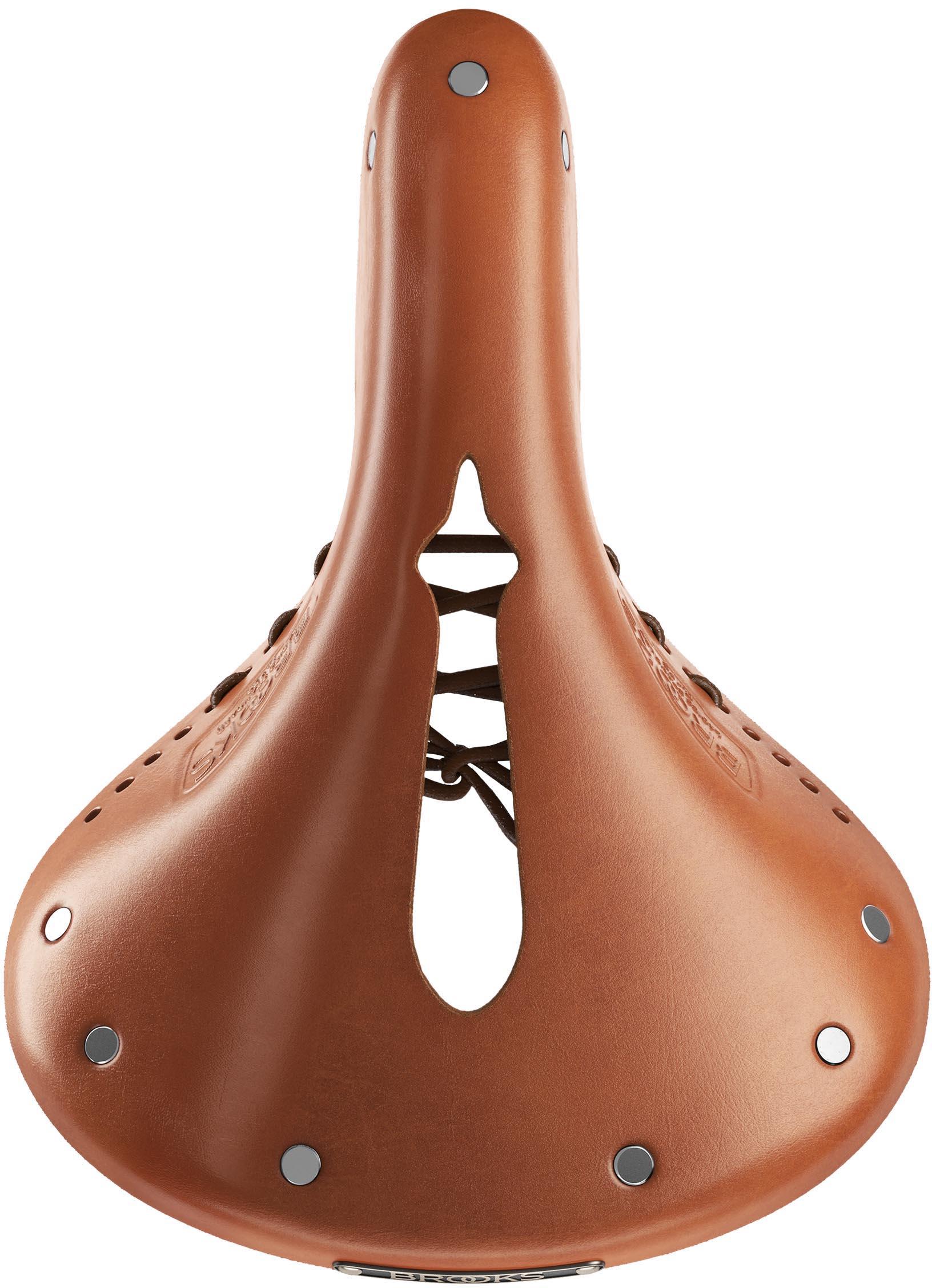 Halfords Brooks B17 Carved Short Saddle, Honey | Extra 8% off for BC Members