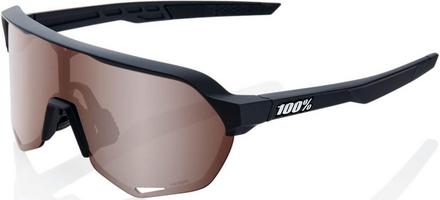 Halfords 100% S2 Sunglasses - Black, Hiper Silver Mirror Lens | Extra 8% off for BC Members
