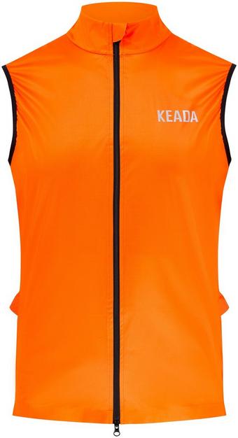 Keada Sports Men's Essential Cycling Gilet, Orange - Medium