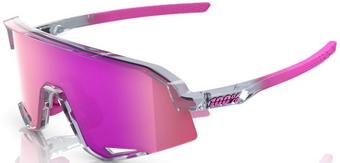 100% Slendale Sunglasses - Polish Grey, Purple Mirror Lens