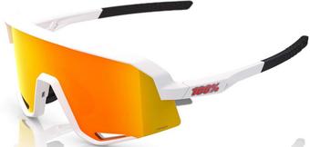 100% Slendale Sunglasses - White, HiPER Red Mirror Lens