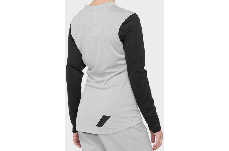 100% RIDECAMP Womens Long Sleeve Jersey Grey/Black - L 100% RIDECAMP Womens Long Sleeve Jersey Grey/Black - L