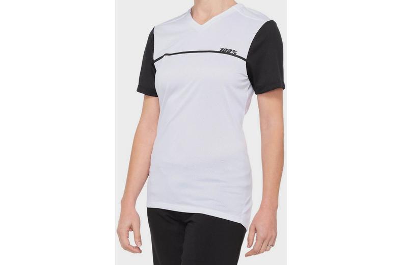 100% RIDECAMP Womens Short Sleeve Jersey White/Black - S 100% RIDECAMP Womens Short Sleeve Jersey White/Black - S