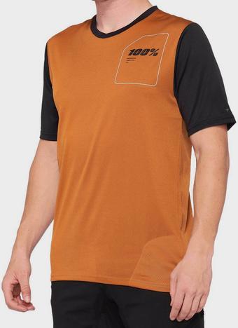 100% RIDECAMP Short Sleeve Jersey Terracotta/Black - L