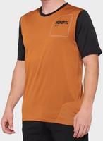 Halfords 100% Ridecamp Short Sleeve Jersey Terracotta/Black - L | Extra 8% off for BC Members