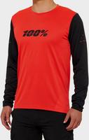 Halfords 100% Ridecamp Long Sleeve Jersey Red/Black - M | Extra 8% off for BC Members