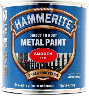 Hammerite Direct to Rust Metal Paint Smooth Red 250ml