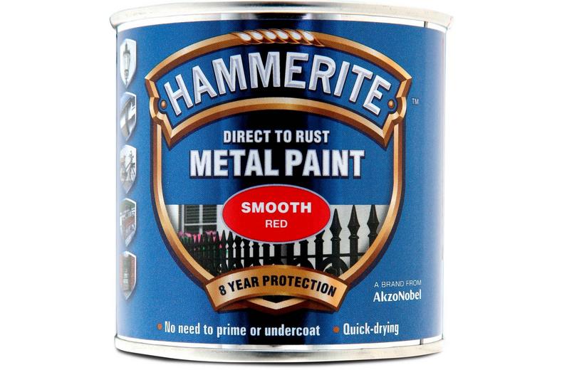 Hammerite Direct to Rust Metal Paint Smooth Red 250ml Hammerite Direct to Rust Metal Paint Smooth Red 250ml