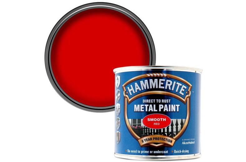 Hammerite Direct to Rust Metal Paint Smooth Red 250ml Hammerite Direct to Rust Metal Paint Smooth Red 250ml