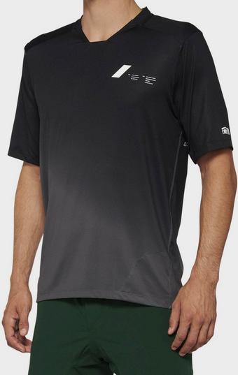 100% CELIUM Short Sleeve Jersey Black/Charcoal - XL