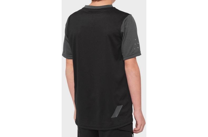 100% RIDECAMP Youth Short Sleeve Jersey Black/Charcoal - M 100% RIDECAMP Youth Short Sleeve Jersey Black/Charcoal - M