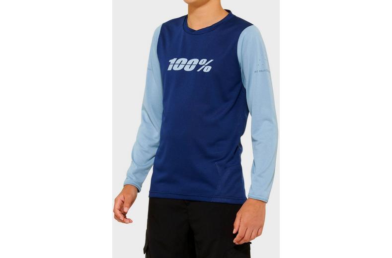100% RIDECAMP Youth Long Sleeve Jersey Navy/Slate - XL 100% RIDECAMP Youth Long Sleeve Jersey Navy/Slate - XL