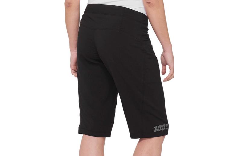 100% RIDECAMP Womens Shorts w/ Liner Black - L 100% RIDECAMP Womens Shorts w/ Liner Black - L