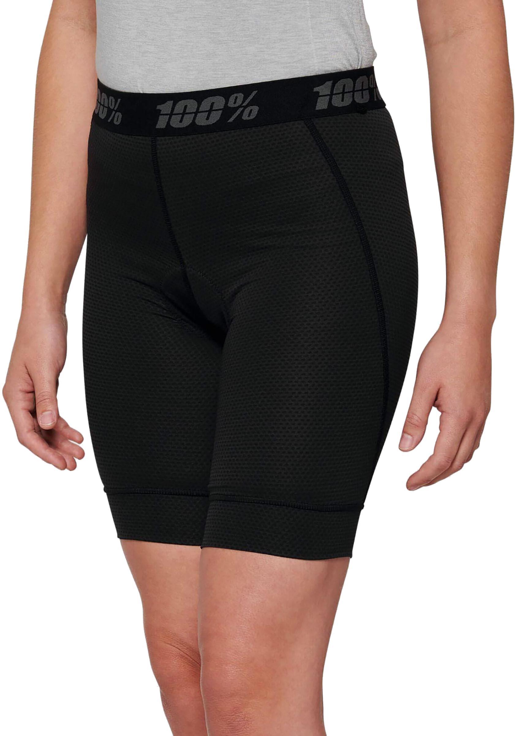 100% RIDECAMP Womens Shorts w/ Liner Black - L