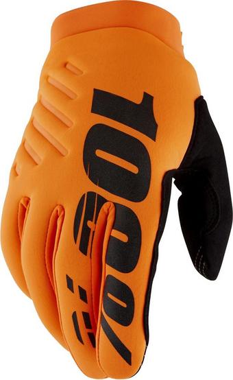 100% BRISKER Gloves Fluo Orange/Black - 2XL