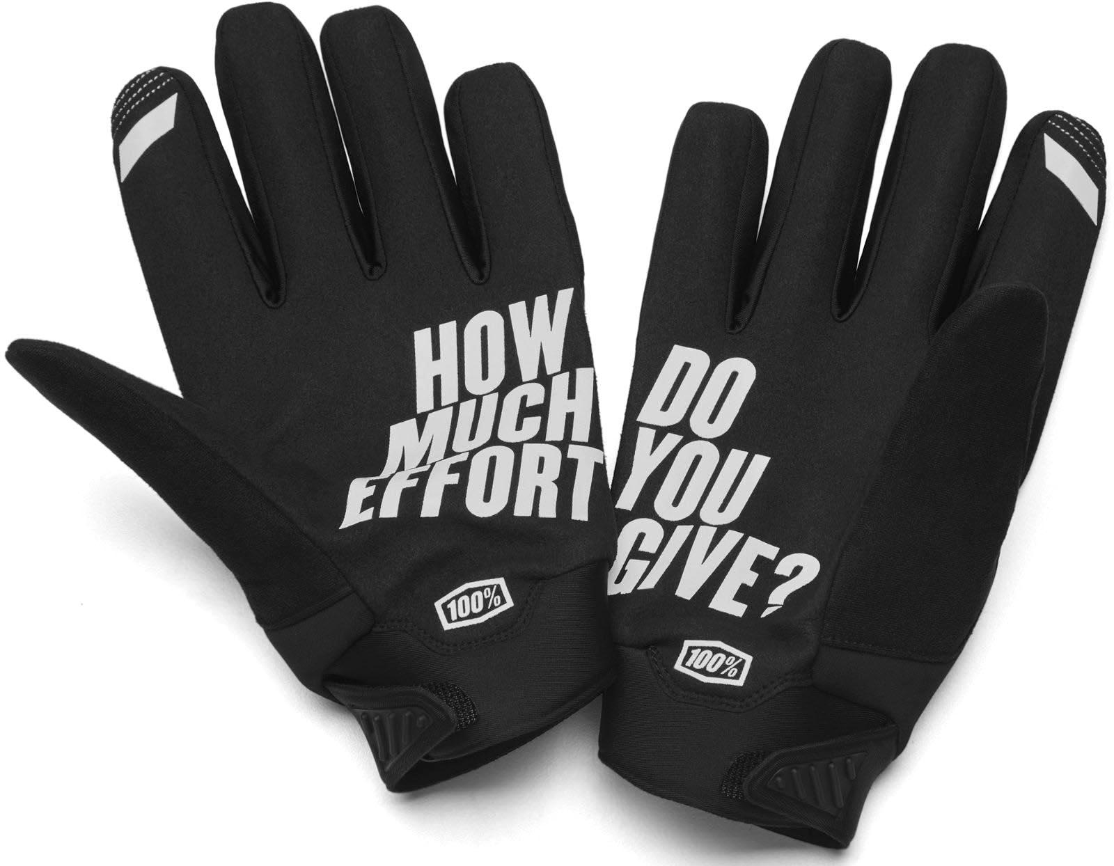 100% BRISKER Gloves Black - L