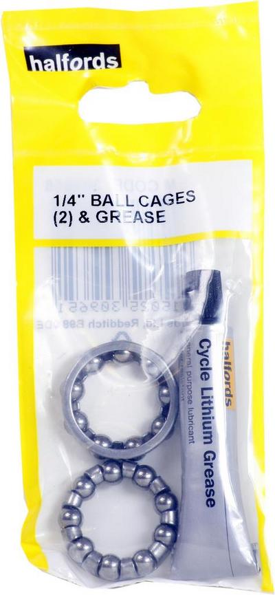 Halfords 1/4" Ball Bearing Cages and Grease