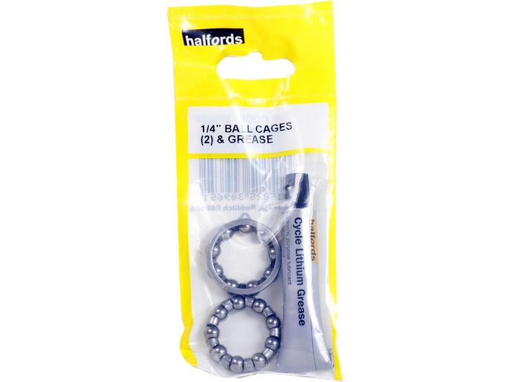 Halfords 1/4" Ball Bearing Cages and Grease