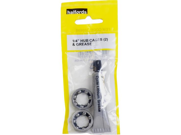 Halfords 1/4" Hub Cages and Grease
