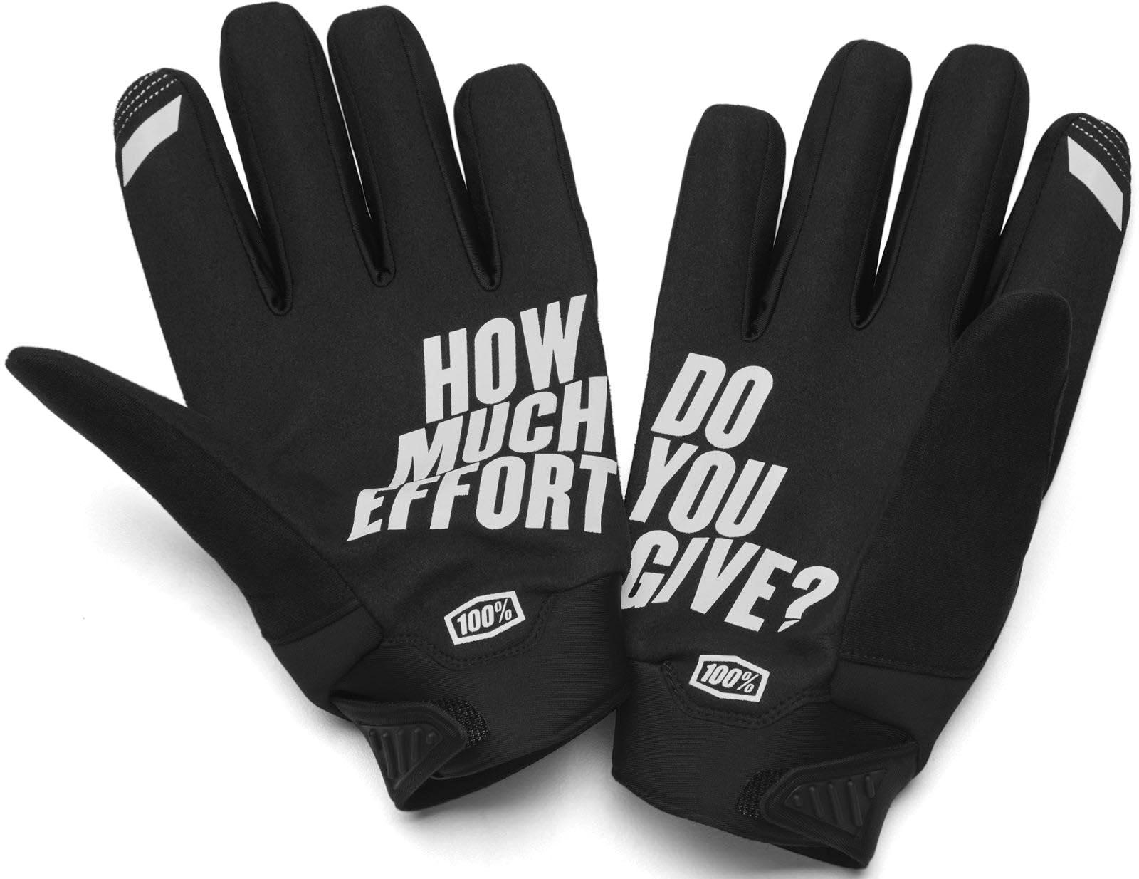 100% BRISKER Gloves Black - L