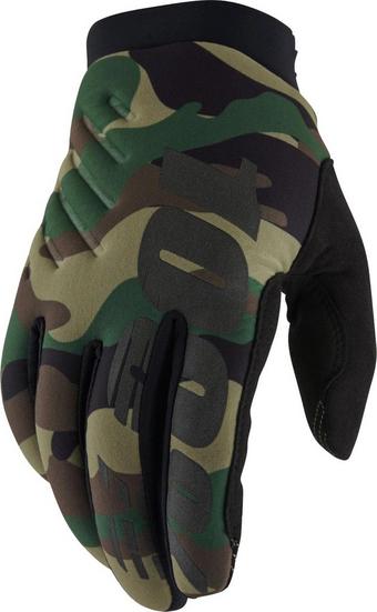 100% BRISKER Gloves Camo/Black - XL