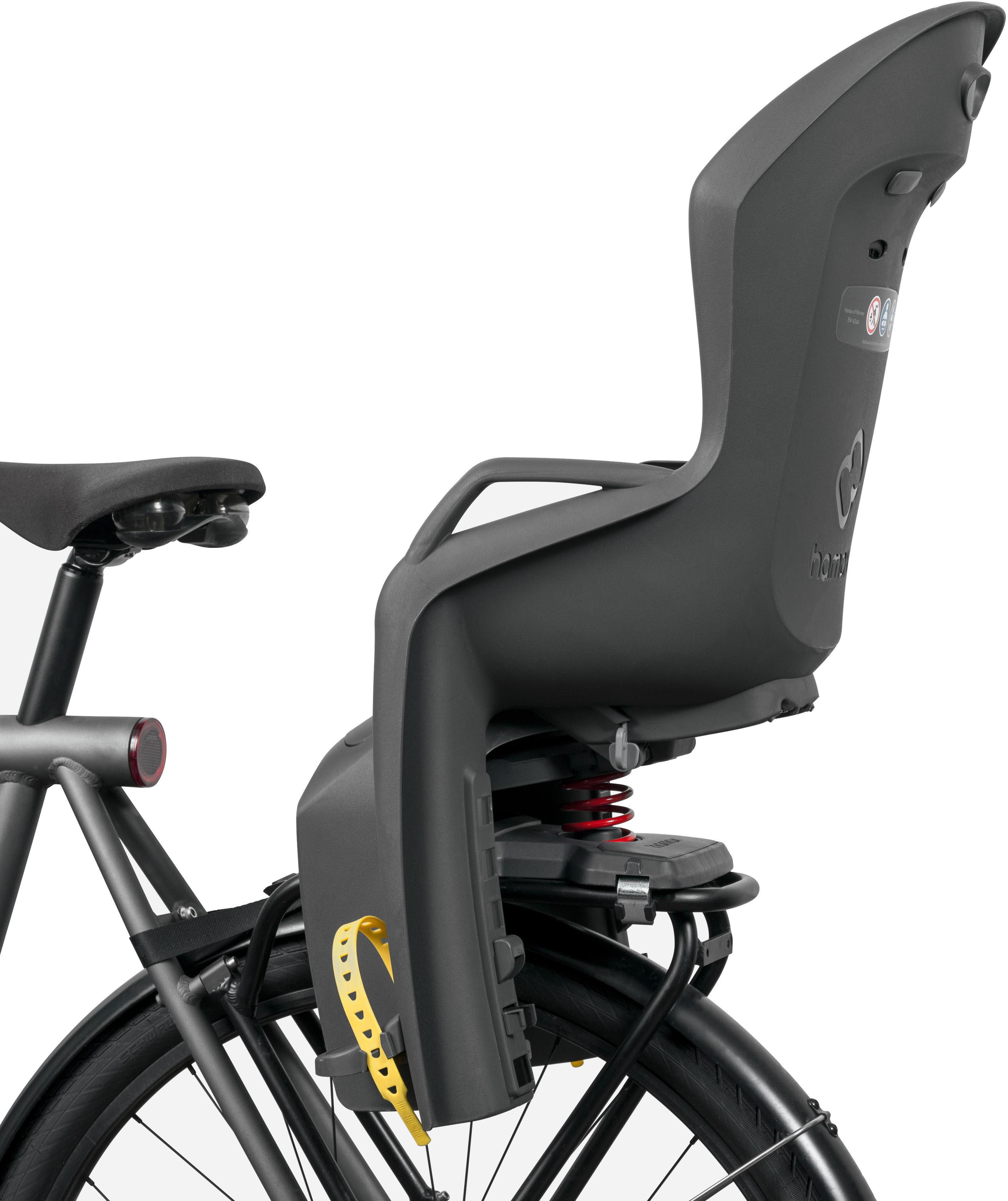 Hamax Amiga Pannier Rack Mounted Child Bike Seat, Dark Grey