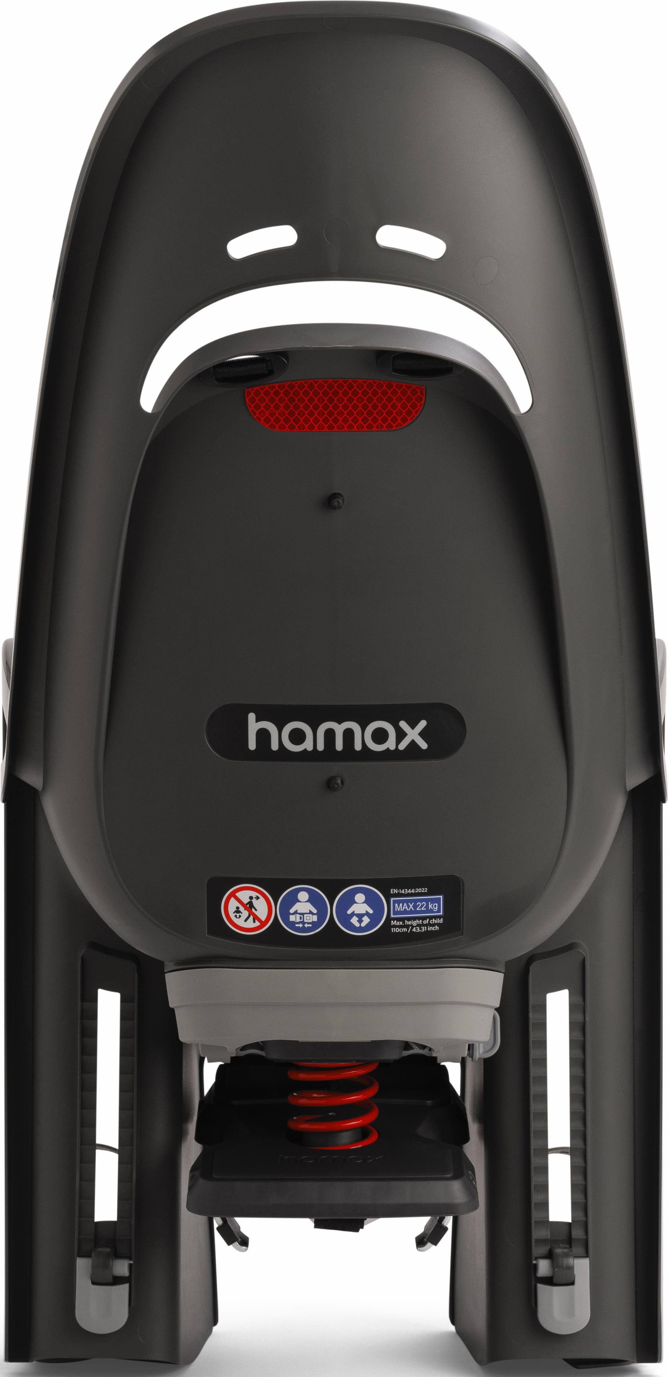 Hamax Zenith Child Bike Seat With Carrier Adapter, Grey/Black