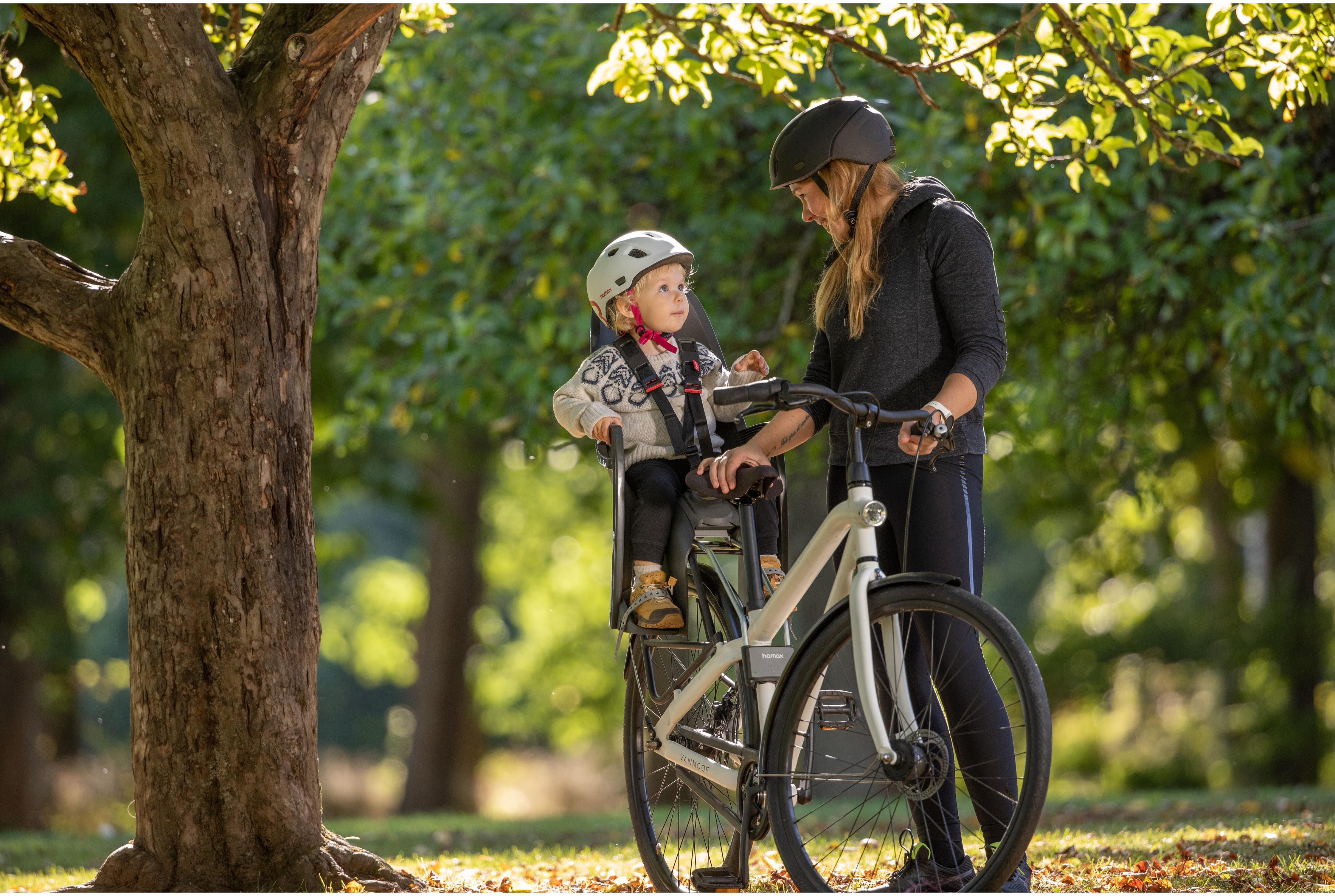Hamax Zenith Child Bike Seat With Carrier Adapter, Grey/Black