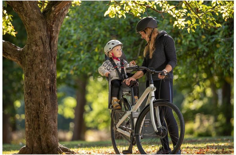 Hamax Zenith Child Bike Seat With Carrier Adapter, Grey/Black Hamax Zenith Child Bike Seat With Carrier Adapter, Grey/Black