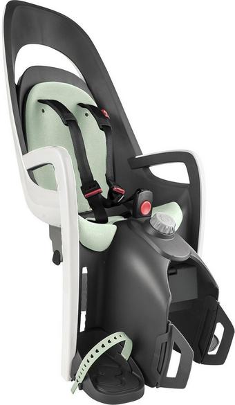 Hamax Caress Child Bike Seat Pannier Rack Version, White/Mint