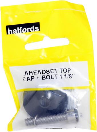 Halfords Aheadset Top Cap & Bolt, 1 1/8"