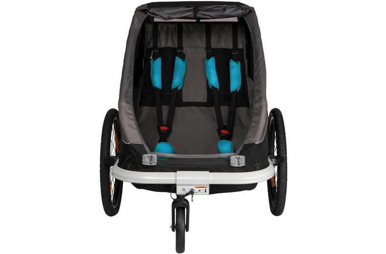 Hamax Traveller Twin Child Bike Trailer, Black/Grey Hamax Traveller Twin Child Bike Trailer, Black/Grey