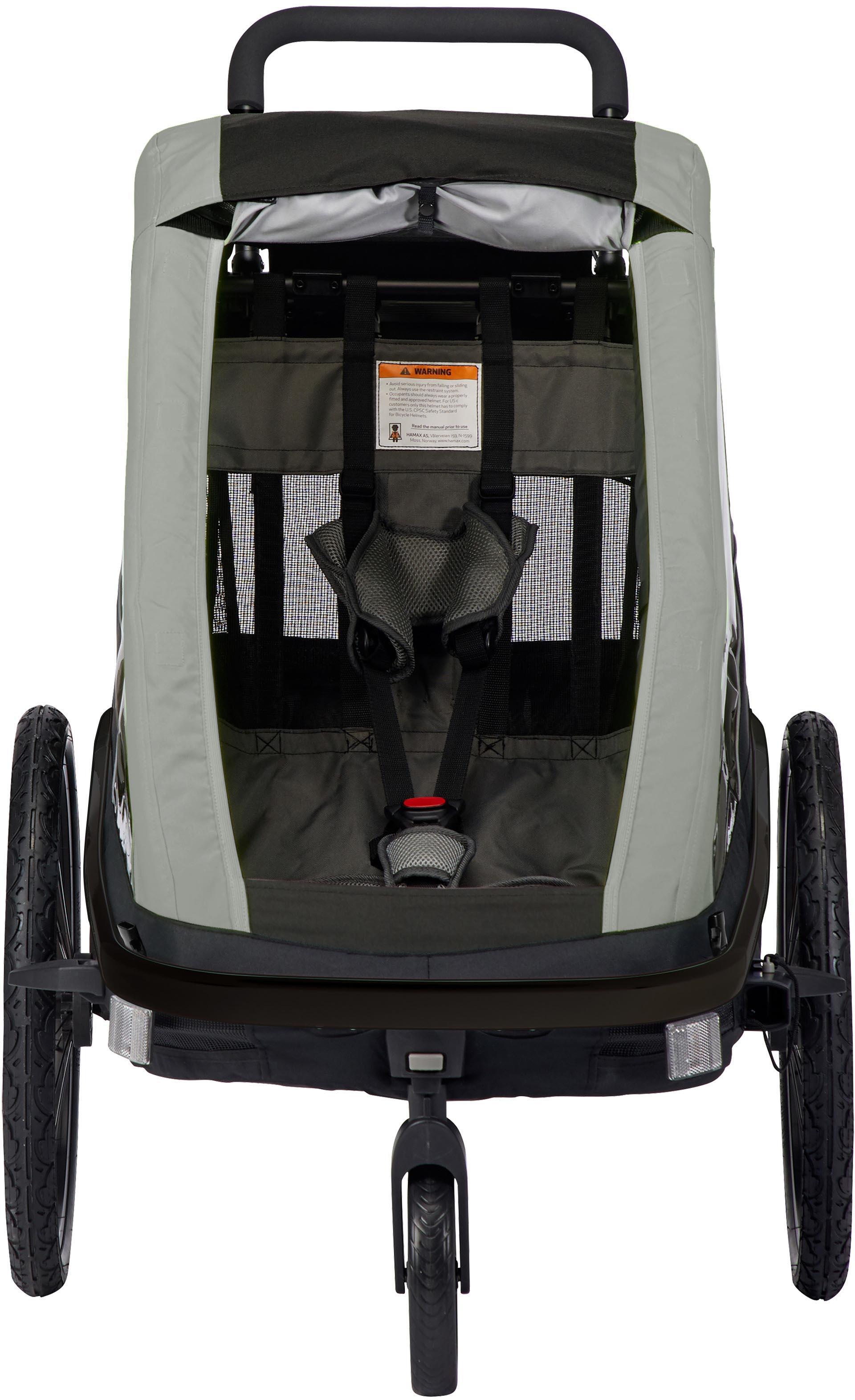 Hamax Avenida One Child Bike Trailer, Olive Green