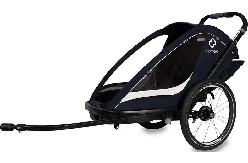 Hamax Breeze Child Bike Trailer, White/Green Hamax Breeze Child Bike Trailer, White/Green