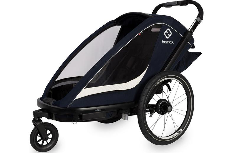 Hamax Breeze Child Bike Trailer, White/Green Hamax Breeze Child Bike Trailer, White/Green