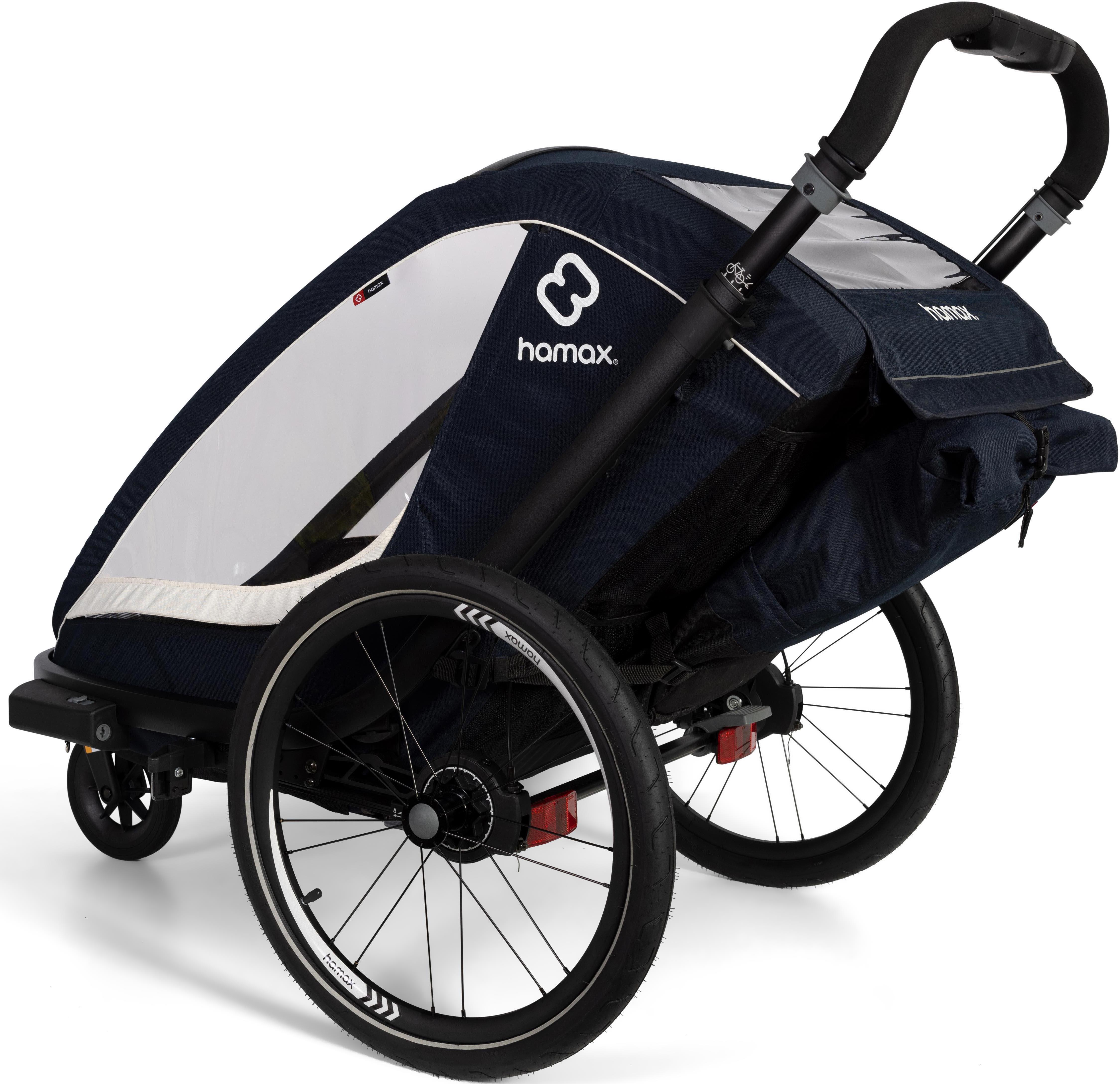 Hamax Breeze Child Bike Trailer, White/Green