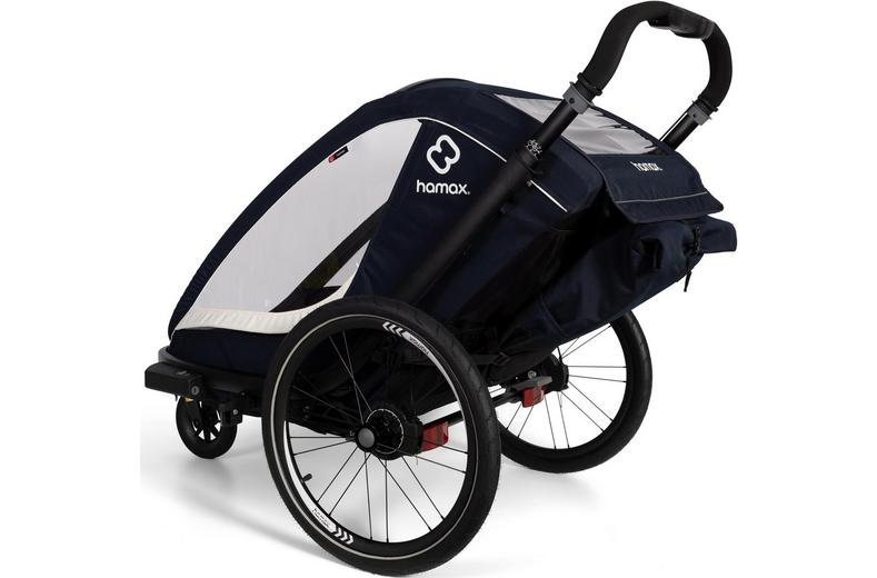 Hamax Breeze Child Bike Trailer, White/Green Hamax Breeze Child Bike Trailer, White/Green