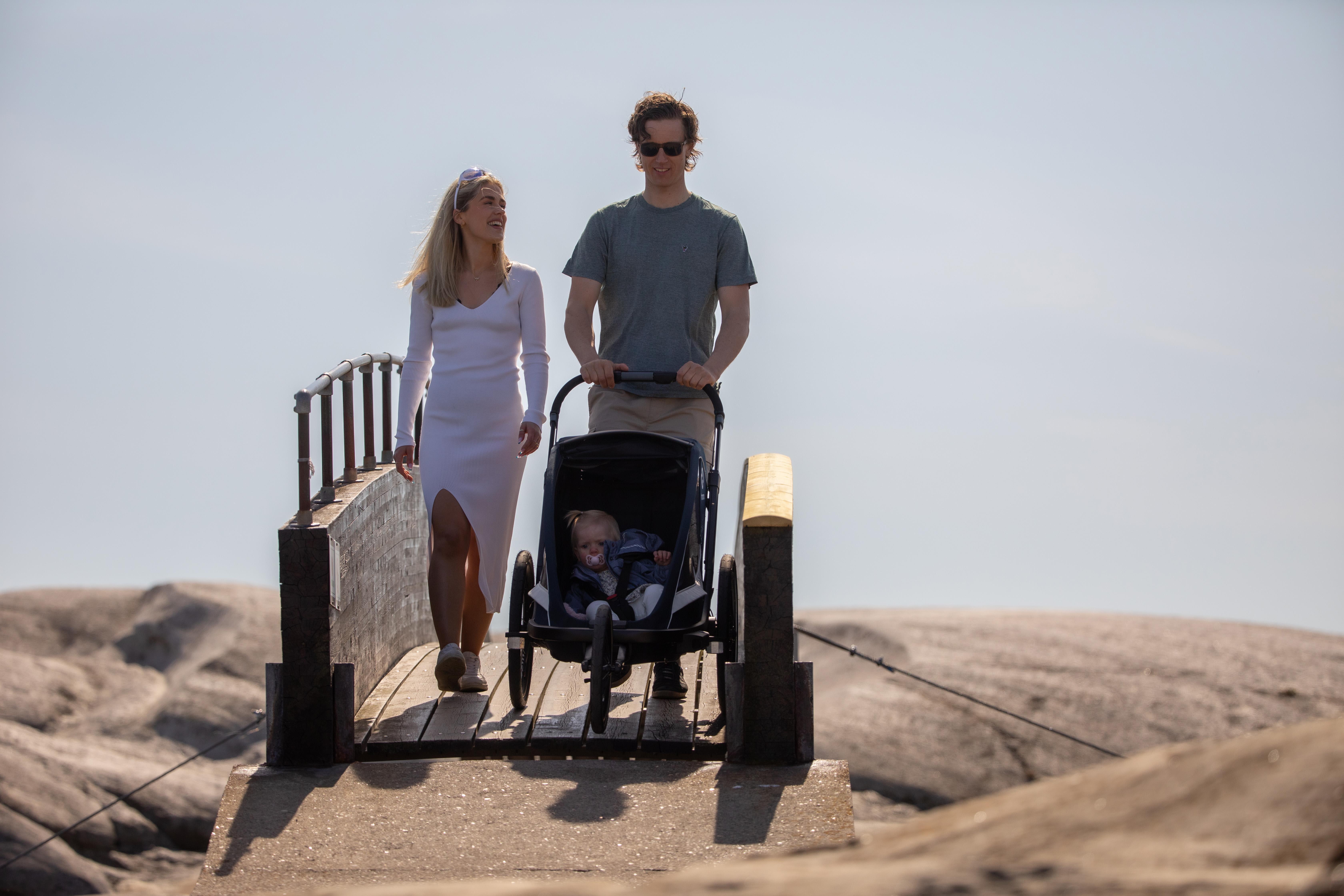 Hamax Breeze Child Bike Trailer, White/Green