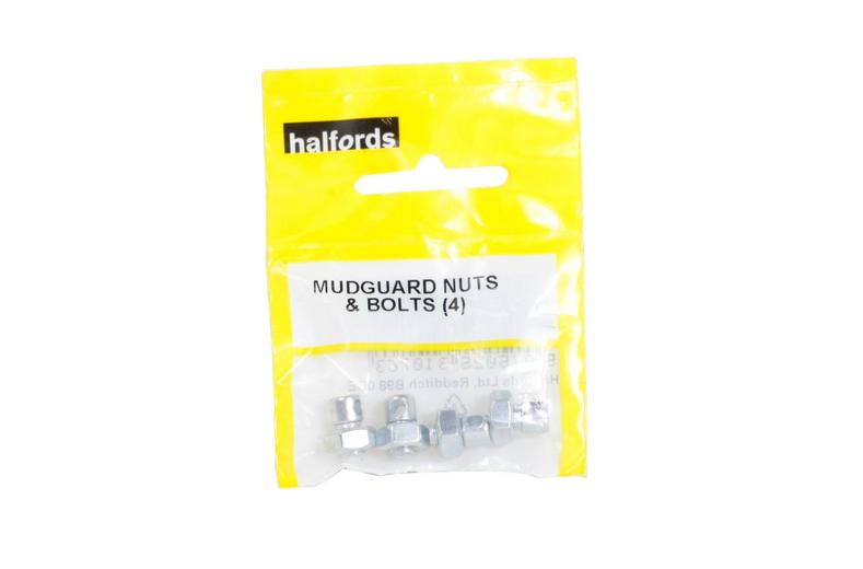 Halfords Bike Mudguard Nuts and Bolts x 4 Halfords Bike Mudguard Nuts and Bolts x 4