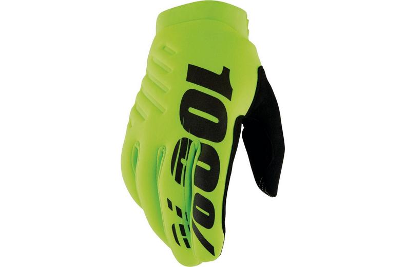 100% BRISKER Youth Gloves Fluo Yellow/Black - M 100% BRISKER Youth Gloves Fluo Yellow/Black - M
