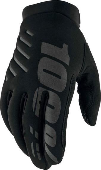 100% BRISKER Youth Gloves Black - L
