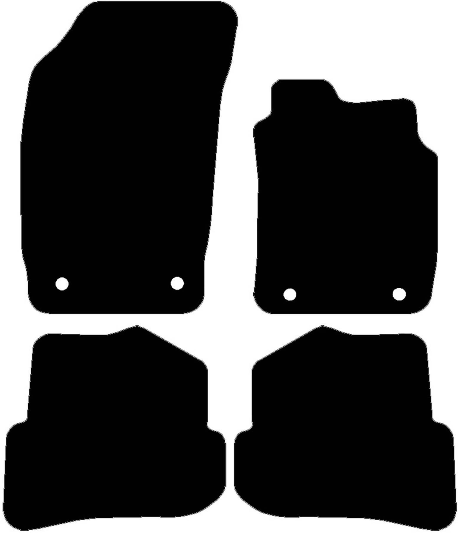 Halfords Audi A1 - Set Of 4 Standard Car Mats 4 Clips (Ee0019)