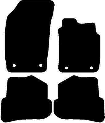 Halfords Audi A1 - Set of 4 Standard Car Mats 4 Clips (EE0019)