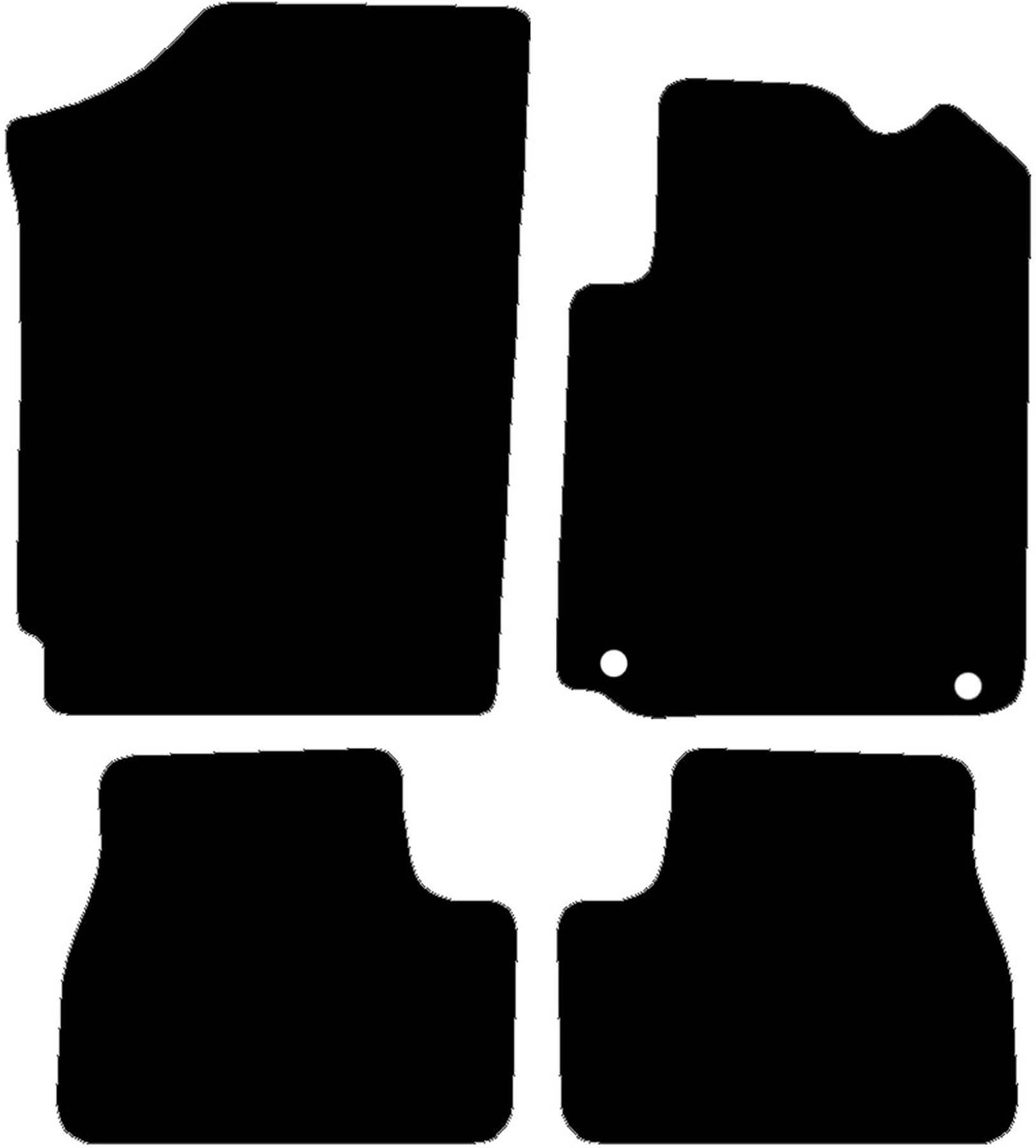 Halfords Citroen Ds3 - Set Of 4 Standard Car Mats 2 Clips (Ee0199)